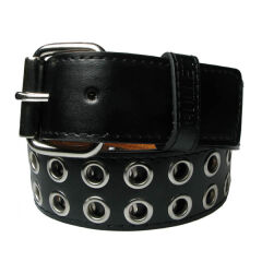 Curea punk cu doua randuri metalice