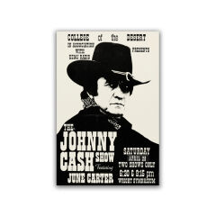 Placuta metalica decorativa Johnny Cash Wright Gymnasium