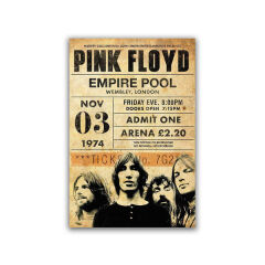 Placuta metalica decorativa Pink Floyd Wembley 1974