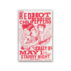 Placuta metalica decorativa Red Hot Chili Peppers Live poster